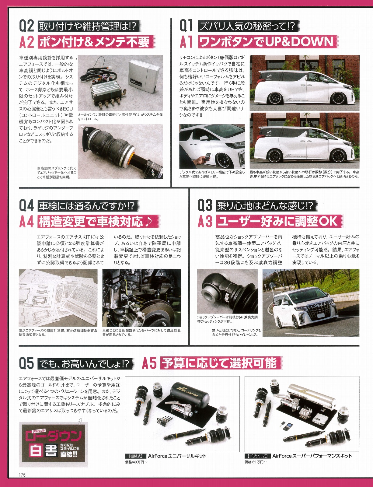 スタイルrv掲載 トヨタ ヴェルファイア アルファード Airforce Suspension Japan エアフォースサスペンション ジャパン