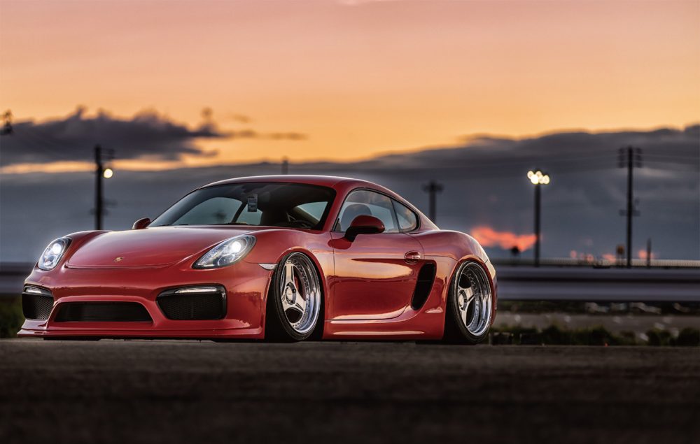 Bagged Porsche Cayman S　ポルシェケイマン　エアサス