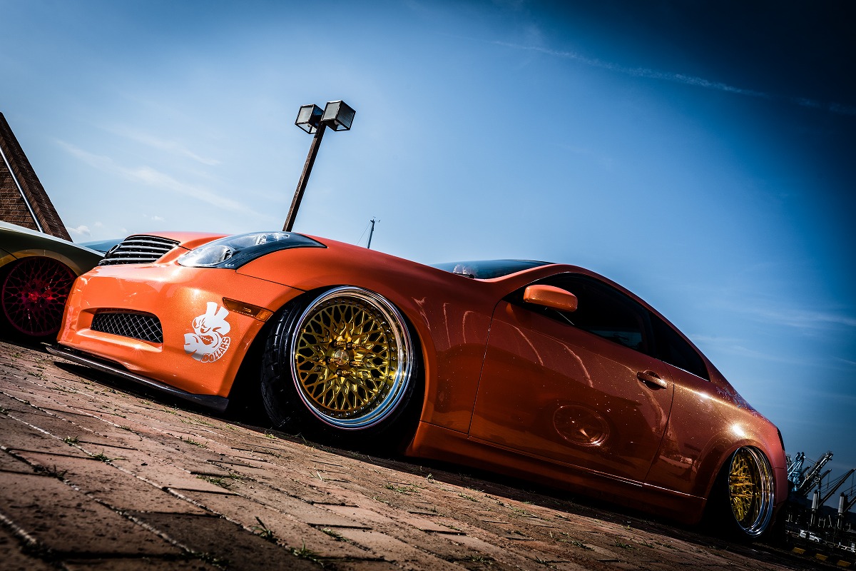 スカイラインクーペ CPV35 INFINITI g35 J-LUG カスタムカー　エアサス 