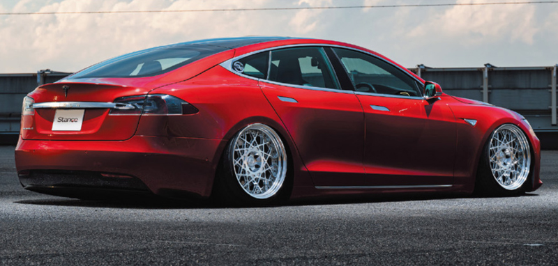 Bagged tesla model s テスラエアサス 