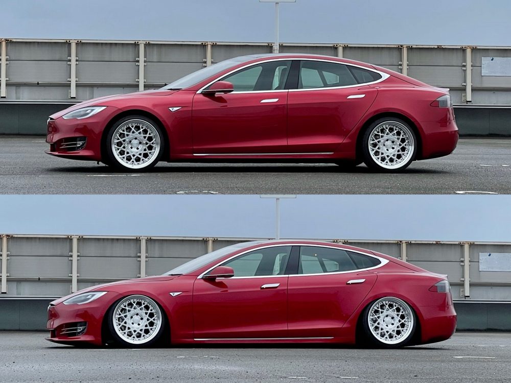 BAGGED TESLA MODEL S,MODEL 3　エアサス　テスラ